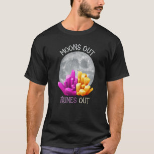 Moons Out Runes Out Stone Elements Crystal T-Shirt