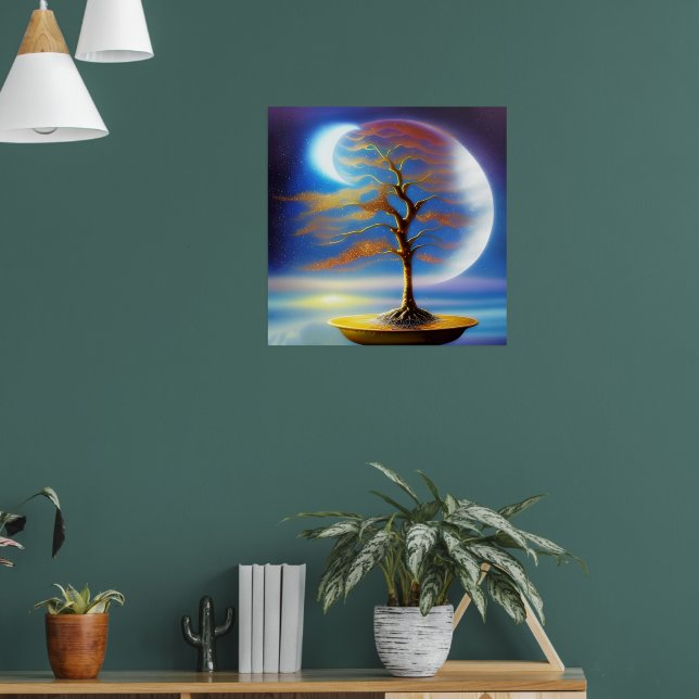 Moonscape bonsai poster (Living Room 1)