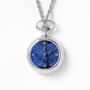 Moonscape in Cobalt Blue and Black Women's Watch