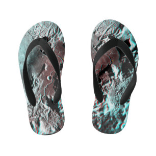 Moonscape Space Photo Anaglyph Hadley Channel Kid's Flip Flops