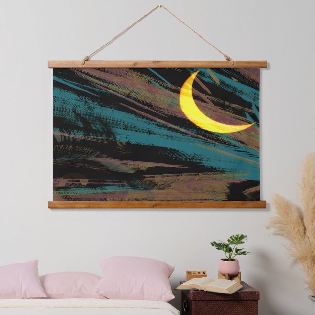 Moonscape the night's sky  hanging tapestry (Bedroom)