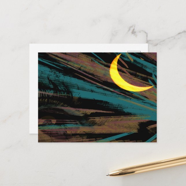 Moonscape the night's sky postcard (Front/Back In Situ)