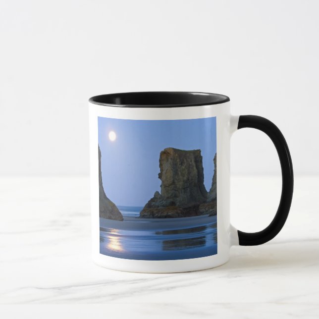 Moonset, Bandon Beach, Oregon. Mug (Right)