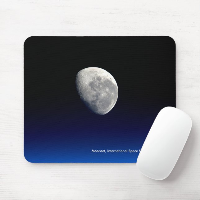 Moonset, International Space Station, 2016 Mouse Mat (With Mouse)