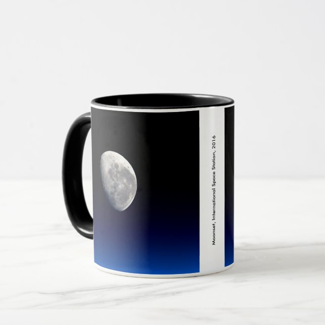 Moonset, International Space Station, 2016 Mug (Front Left)