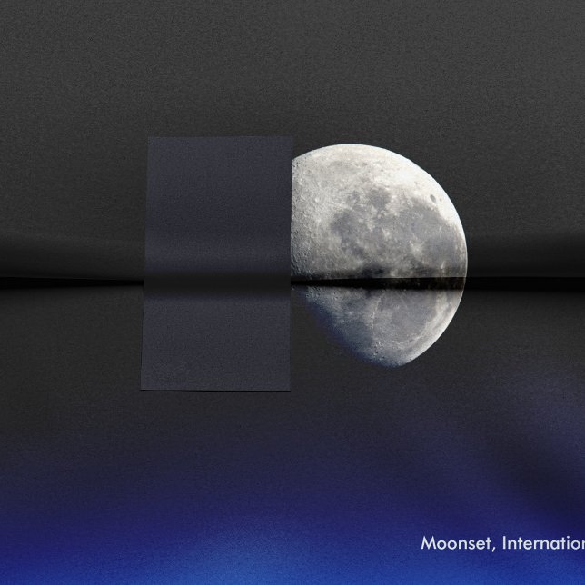 Moonset, International Space Station, Decoupage Tissue Paper (Creator Uploaded)