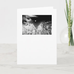 Moonset Upon Sunrise in Zion National Park Card