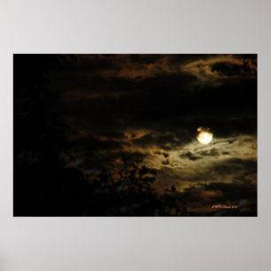 MoonShine and Storm Clouds Poster