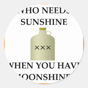 MOONSHINE CLASSIC ROUND STICKER