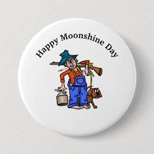 Moonshine Day Button with Moonshine Man