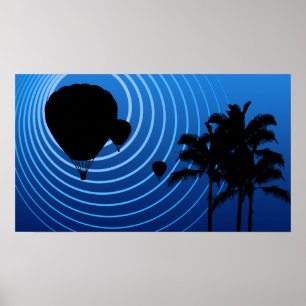moonshine hot air balloons poster