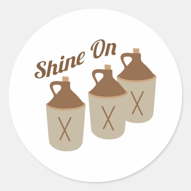Moonshine Jugs Classic Round Sticker (Front)
