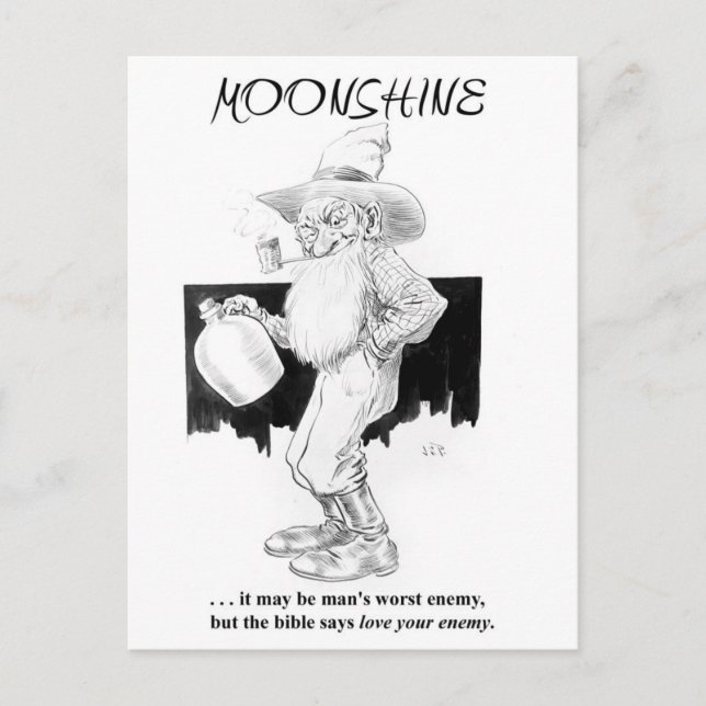 Moonshine . . . Love Your Enemy Postcard (Front)