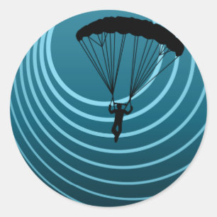 moonshine skydiver classic round sticker