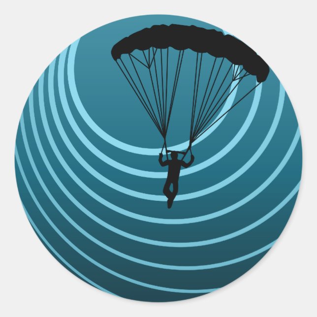 moonshine skydiver classic round sticker (Front)