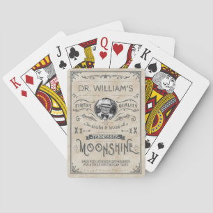 Moonshine Vintage Funny Hillbilly Medicine Custom Playing Cards