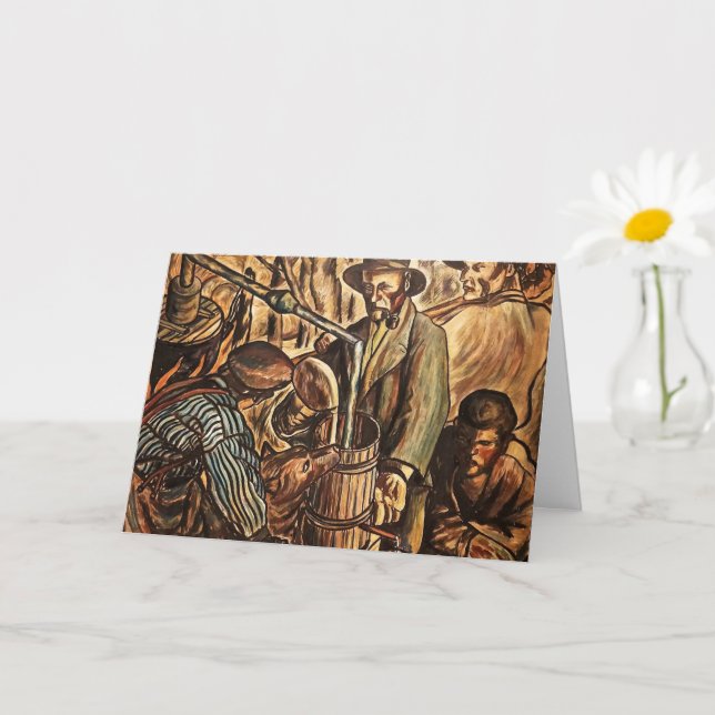 Moonshiners Making White Lightning Whiskey Liquor Card (Small Plant)