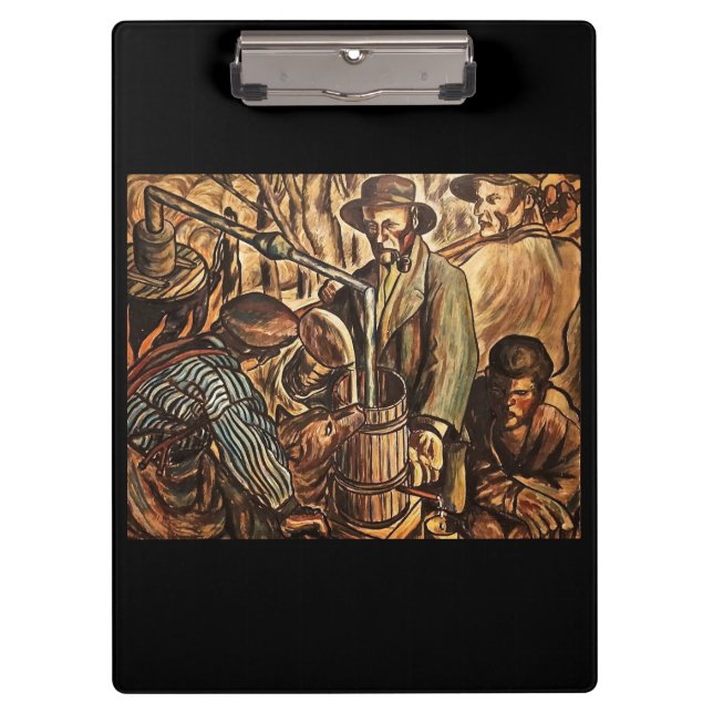 Moonshiners Making White Lightning Whiskey Liquor Clipboard (Front)