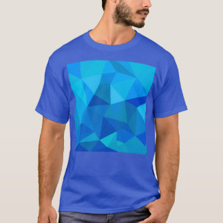 Moonstone Blue Abstract Low Polygon Background T-Shirt
