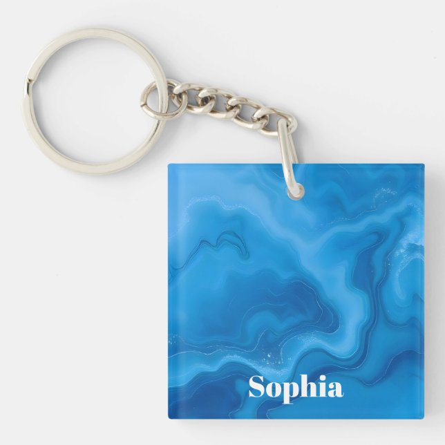 Moonstone Blue- Key Ring (Front)