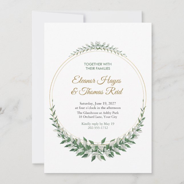 Moonstone Concentric Wedding Invitation (Front)
