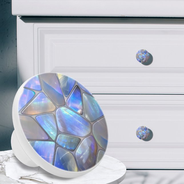Moonstone  Mosaic Cells Abstract Ceramic Knob (Creator Uploaded)
