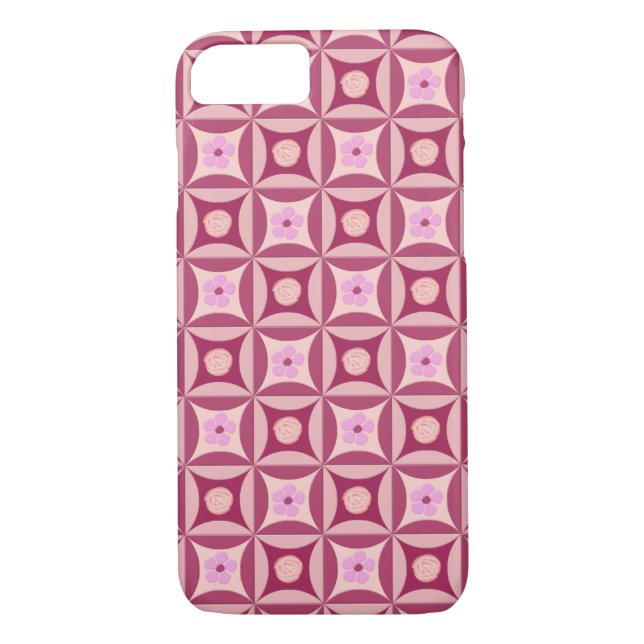 MoonStone Rose and Cherry Flower in the Door Case-Mate iPhone Case (Back)