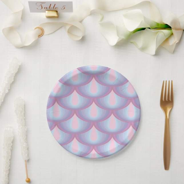 Moonstone Scales 7" Paper Plates (Wedding)