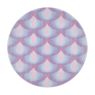 Moonstone Scales Glass Cutting Board