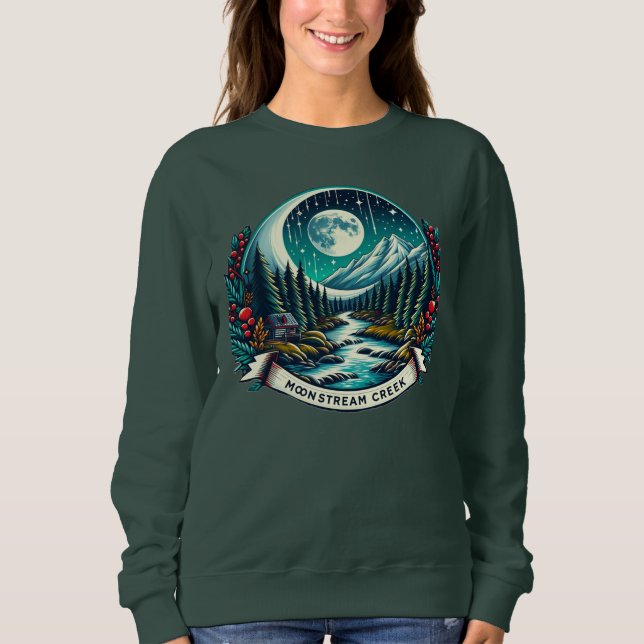 Moonstream Creek Christmas Scenic Sweatshirt (Front)