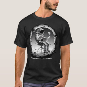 Moonwalker Astronaut With Newspaper T-Shirt
