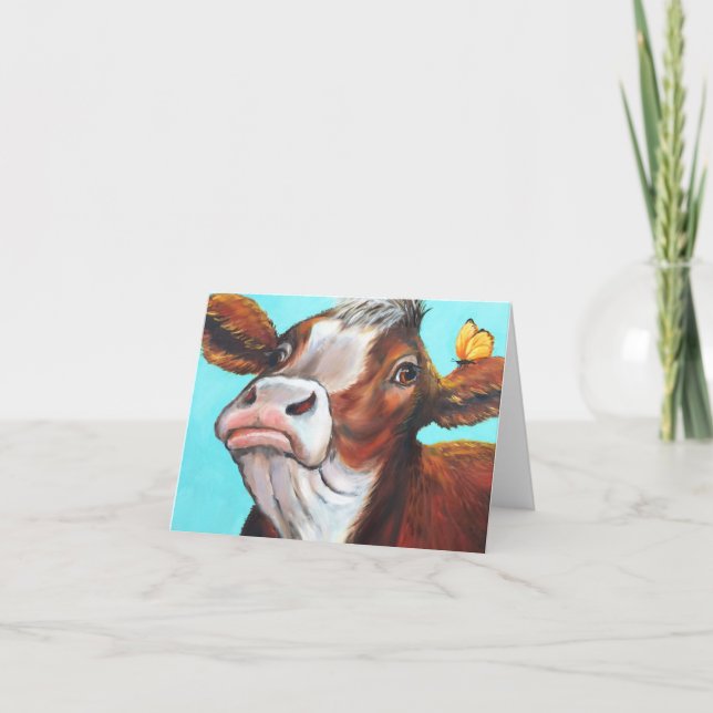 Mooo! Blank Notecards (Front)