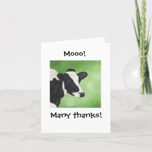 Mooo! Cow Thank You Notecard
