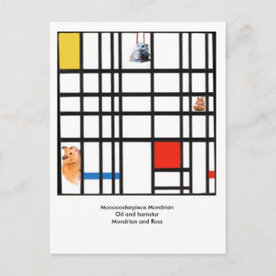 Moooooosterpiece Mondrian Postcard