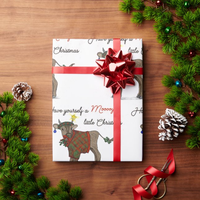 Moooy Christmas Wrapping Paper (Holiday Gift)