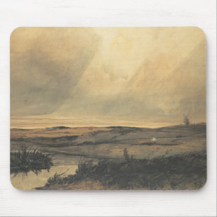 Moor with windmill mouse mat