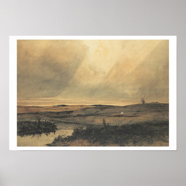 Moor with windmill poster (Front)