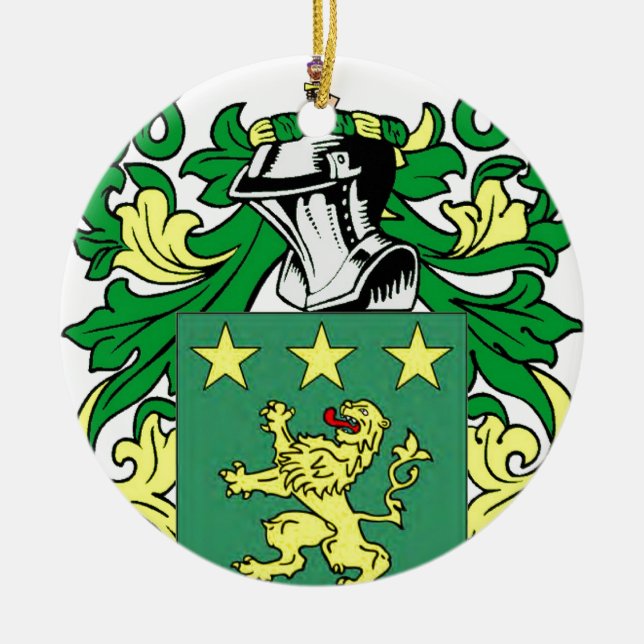 Moore Coat of Arms Ceramic Tree Decoration (Front)