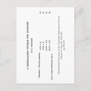 Moore-Penrose definitions Postcard