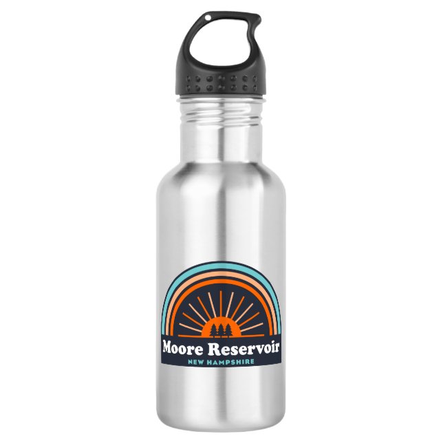 Moore Reservoir New Hampshire Rainbow 532 Ml Water Bottle (Front)