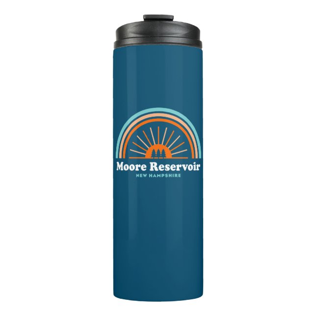 Moore Reservoir New Hampshire Rainbow Thermal Tumbler (Front)