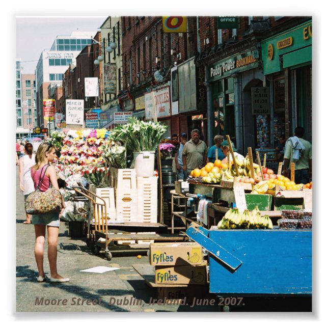 Moore Street, Dublin City Ireland Photo Print (Front)