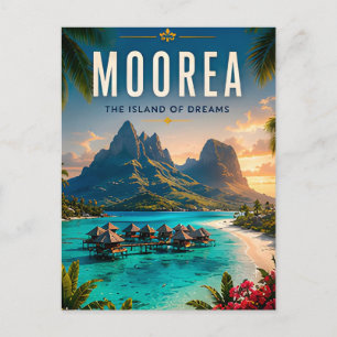 🌴 Moorea French Polynesia Luxury Home Decor 🌺 Postcard