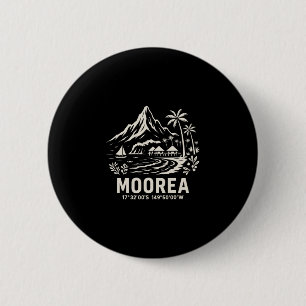 Moorea Island French Polynesia Beach Vacation 6 Cm Round Badge