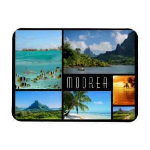 Moorea landscapes travel photo collage magnet