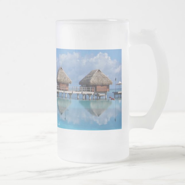 Moorea Mirror Frosted Glass Frosted Glass Beer Mug (Right)