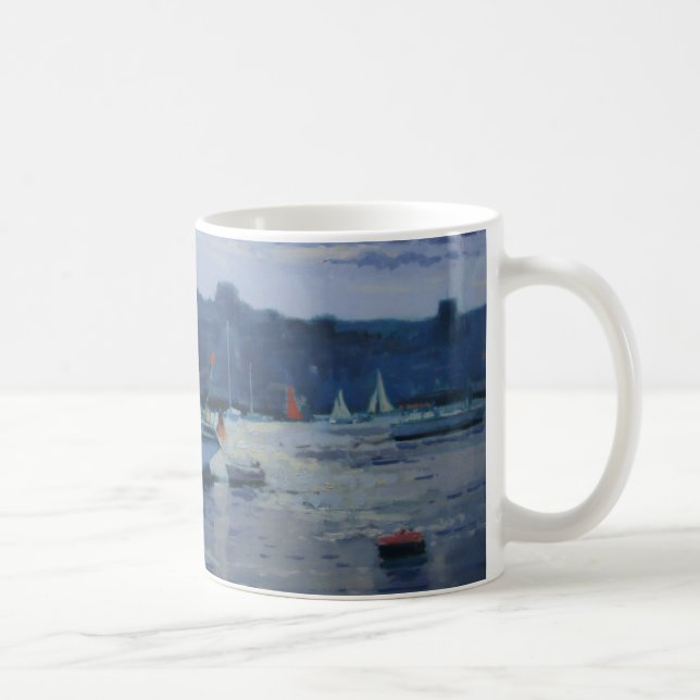Moored yachts late afternoon coffee mug (Right)