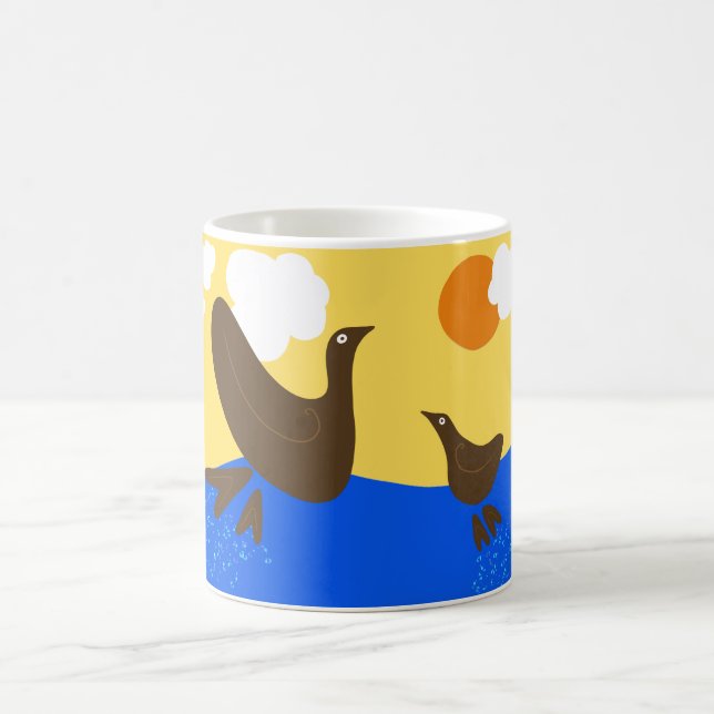 Moorhen and Chick Coffee Mug (Center)