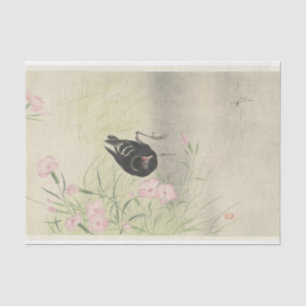 Moorhen at Flowering Plant by Ohara Koson Tissue Paper