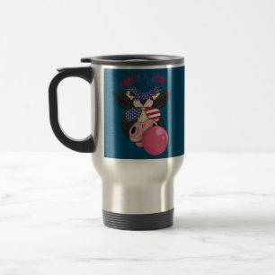 Moorica Highland cow 4th Of July design USA Travel Mug